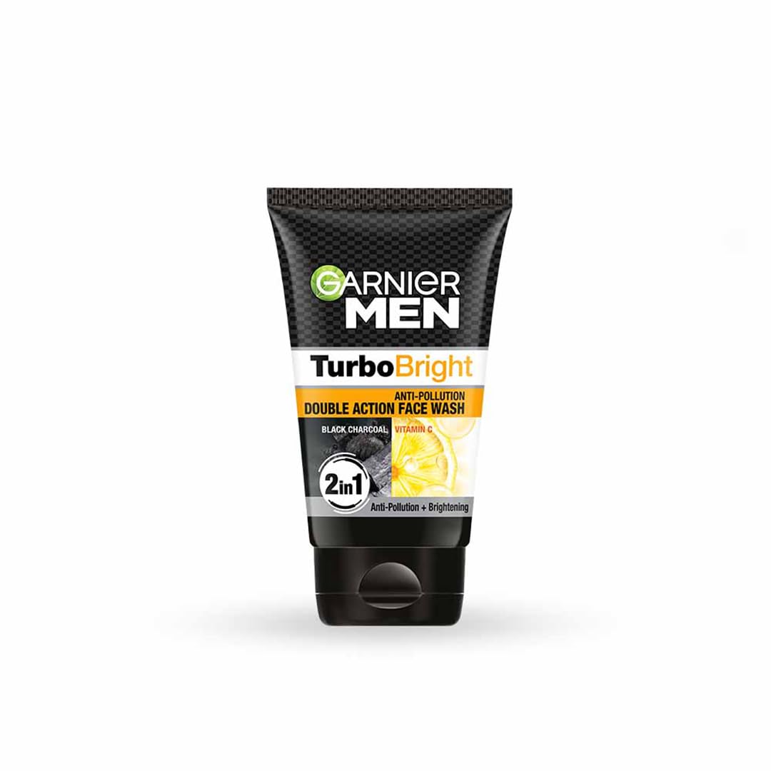 Garnier Men Turbo Bright Anti-Pollution Double Action Face Wash – 50g